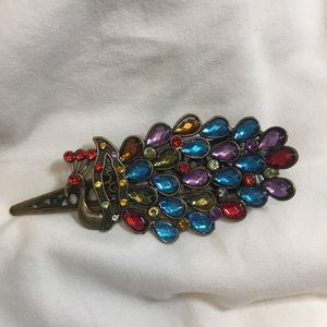 NEW. Peacock hair clip. Very pretty.